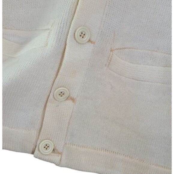 Vintage Stadium Shaker Co 100% Wool Varsity Sweater "B" Cardigan - Picture 4 of 10